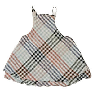 American Eagle Plaid Sleeveless Ruffle‑Hem Top – Medium – NWT